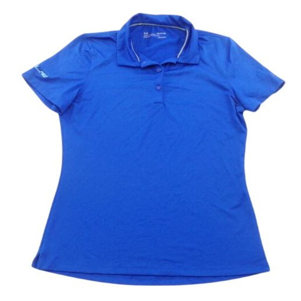 Under Armour ‎ HeatGear Golf Polo Shirt Athletic Performance Blue SM